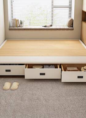 户收纳储物床型齐边无靠背43845无床小排骨架床架床头床榻榻米带