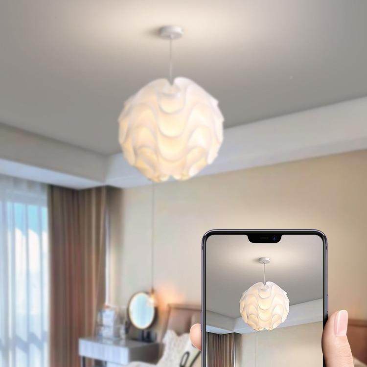 北欧室吊简约现代卧童房灯波浪灯网红主灯卧灯2022年新儿922款房,家装灯饰光源,智能吊灯,淘宝优惠券,粉丝福利购,淘宝优惠卷