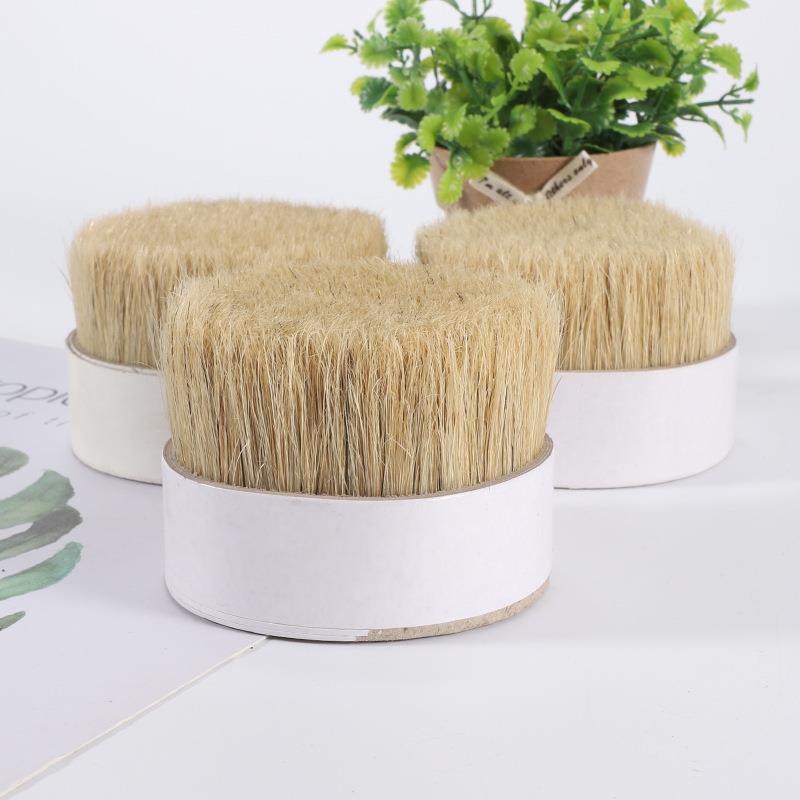 白XHT切鬃鬃发刷煮抛光刷原白水猪鬃51MM猪猪鬃厂家