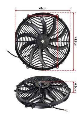 直销CF-1001B汽改装用汽车扇12V80W散热风器冷却电子风扇吸吹通车