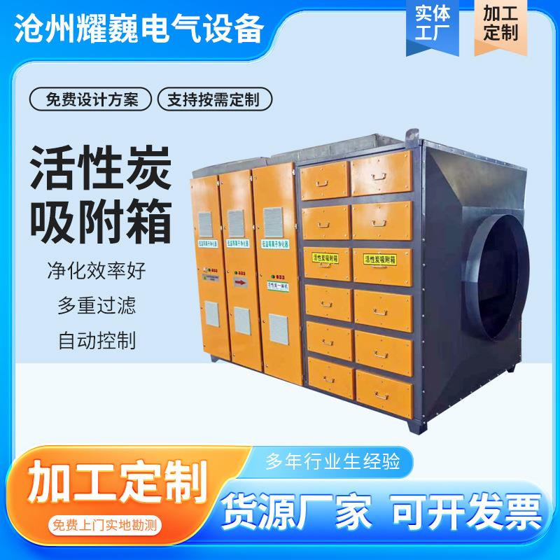 活性炭吸附箱工业漆雾过滤废气净化装置壁挂式净化器活性炭吸附