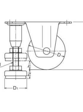 603AF-N-50 底板54×99 孔距40×85MM 2寸尼龙固定支撑轮脚轮