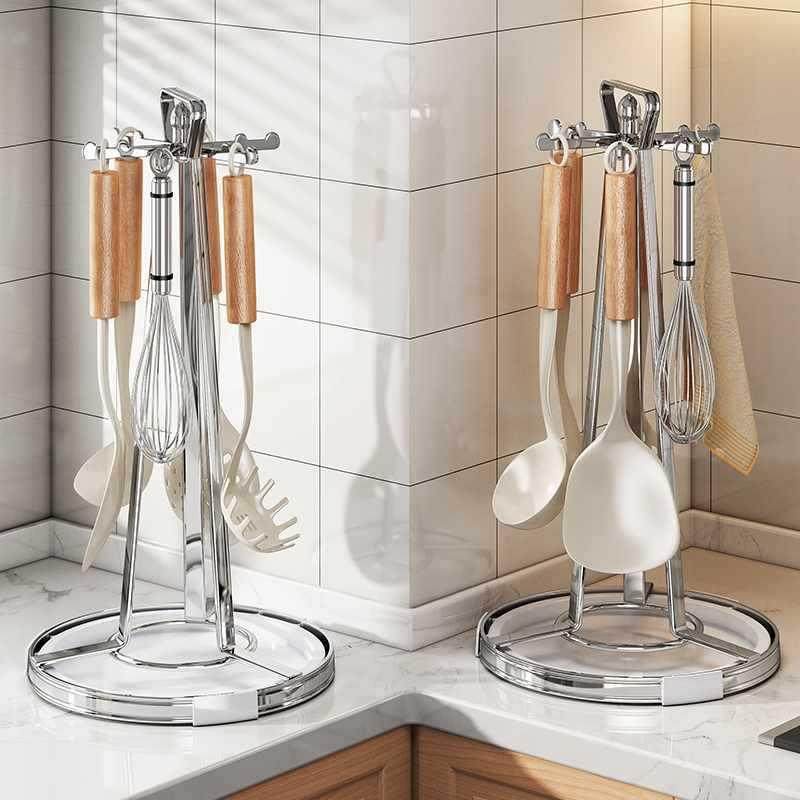 帅仕锅纳铲勺置物F97H67MH架厨房具可旋转挂勺子铲子挂架家用台面