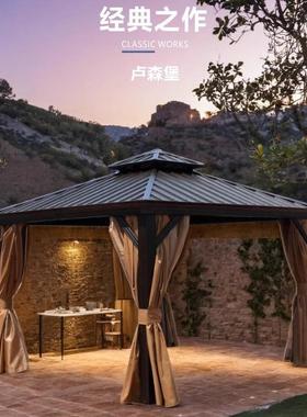 铝合户外凉亭院休金闲亭遮NKM阳篷棚别墅家庭用帐欧式雨棚阳光房