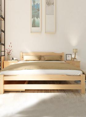 厂家1简约1现代实AYC木单人床木双人床松.8米1.2米.5米成人木床