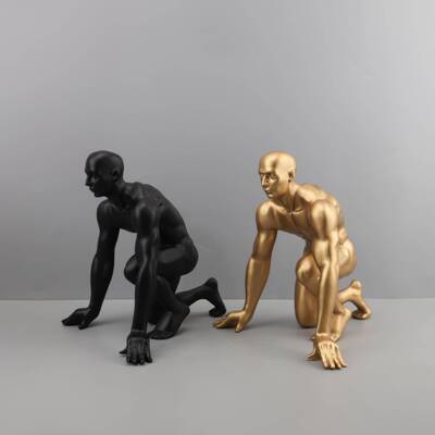 欧黑色铁饼起跑客北人摆件样板房售楼部卧BHX室书房厅餐人厅桌面