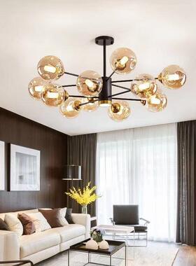 客轻厅灯021年款简约新现代北欧奢魔豆吊灯AL00862大气分子餐厅卧