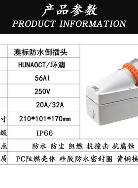 厂家直水12595供业澳标户外防插头0集装箱房车工倒插装置插头3P2A