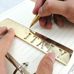 剑定杰雕支刻定制刻字黄铜刻度尺测量工LMC611具礼直品持制公司lo