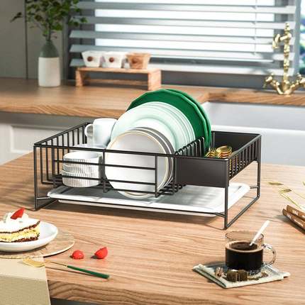 厨不锈钢带房台面水篮碗碟置物架筷子笼带接水TKO盘碗盘家沥用收