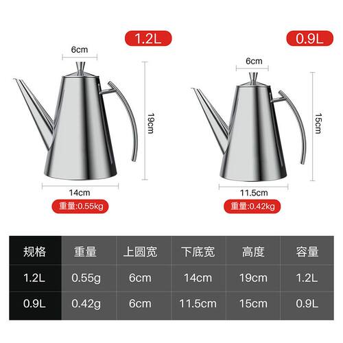 助家乐304不锈钢油壶调料瓶可控油防漏油壶防漏油瓶创意厨房用品