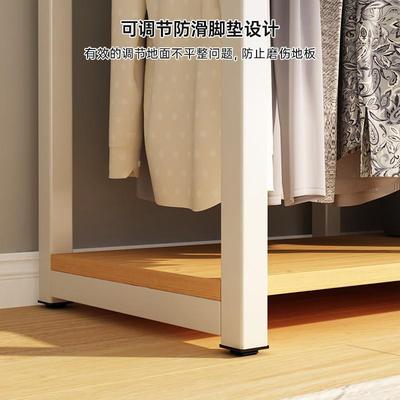 转角简易衣出租屋一柜式式落地体衣柜家用卧室开放大容BZE量衣帽