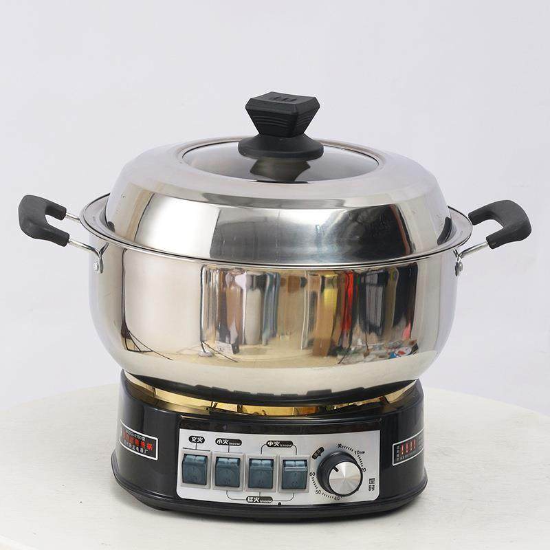 不品锈电热锅蒸煮GKM一体锅电炒钢菜能锅插电饭锅多功活动礼锅电