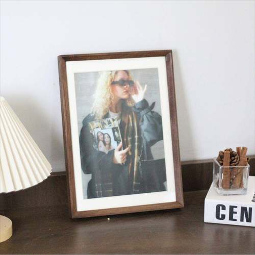 黑胡桃木榫卯实相框in美式简约做成相DST框摆台6木寸8寸A4画s框