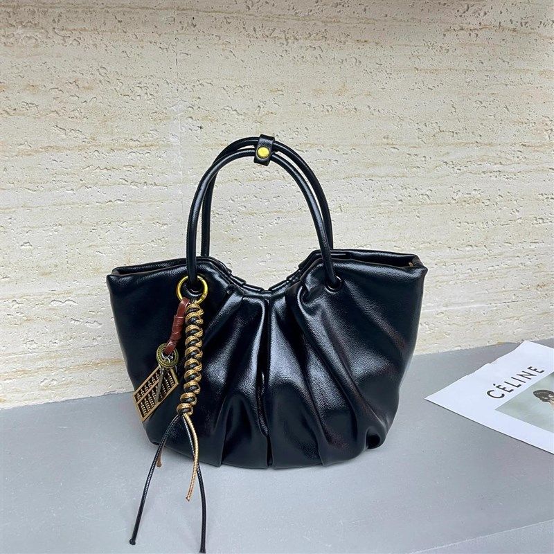 高级感韩系洋气菜篮子手拎包女2025新款手提水桶包百搭褶皱云朵包,箱包皮具/热销女包/男包,通用款女包,淘宝优惠券,粉丝福利购,淘宝优惠卷