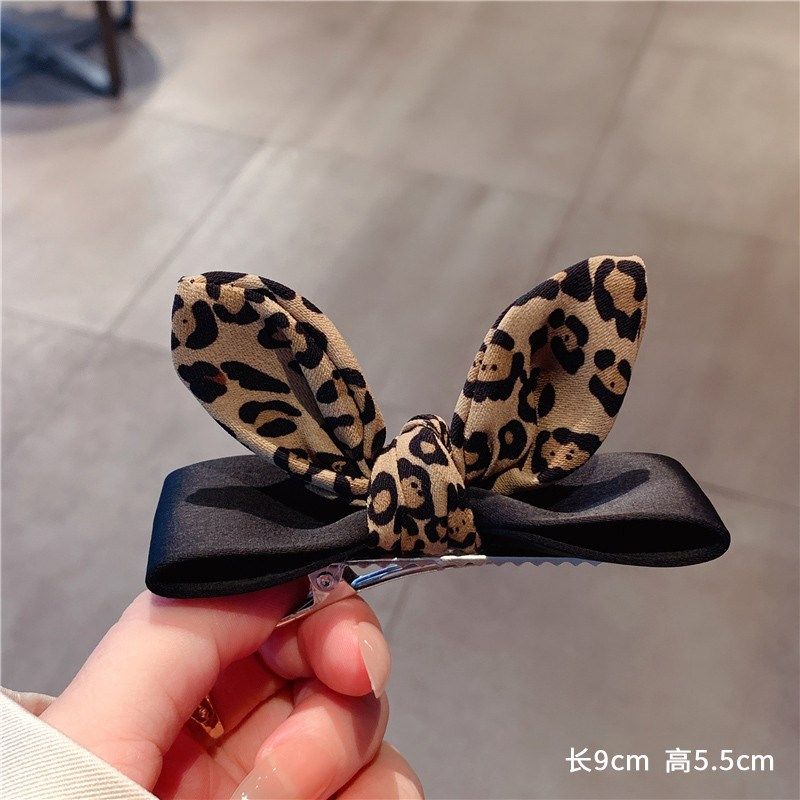 法式碎发兔耳朵发夹女一字刘海顶夹韩国豹纹侧边发卡网红夹子新款,饰品/流行首饰/时尚饰品新,发饰,淘宝优惠券,粉丝福利购,淘宝优惠卷