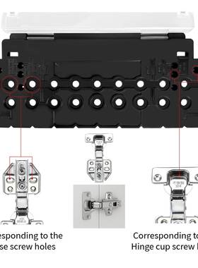 橱柜五A1436-木金夹具直侣孔钻定位工具橱柜伴工搁板针具木定夹位