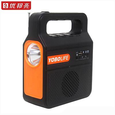 新款太阳能充电小系带收音MJRTP3放功能长备货多功能播一统体期灯