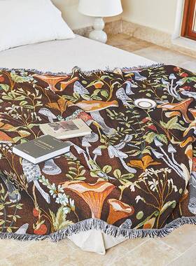 家用0涤棉花卉沙发盖毯带流台苏四季通用躺椅毯130*16cYCHL2020m