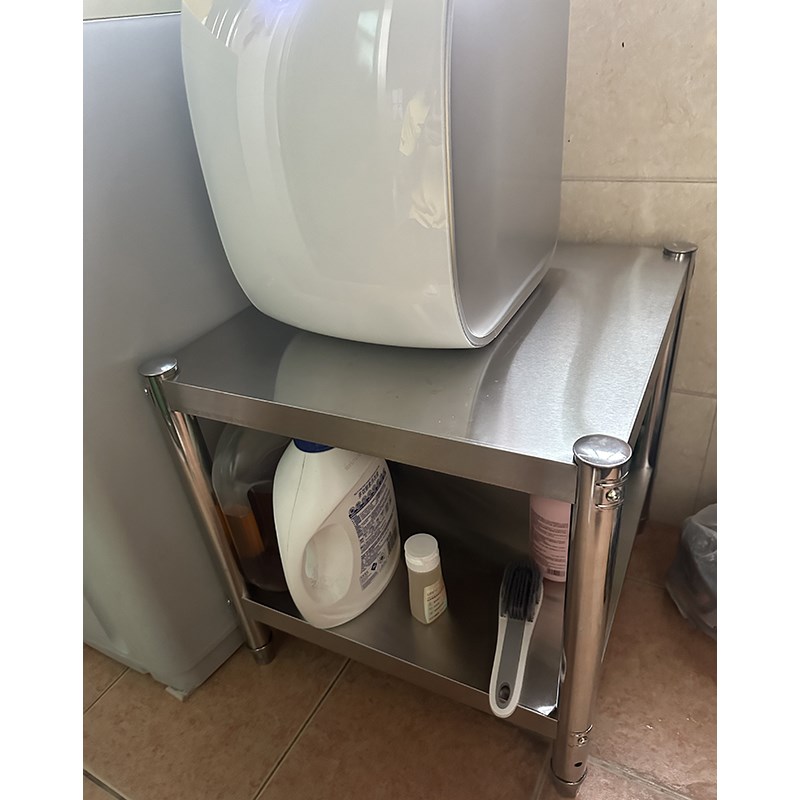 迷你小型洗衣机不锈钢垫高v架二层底座架家用微型双舱桶洗衣机支