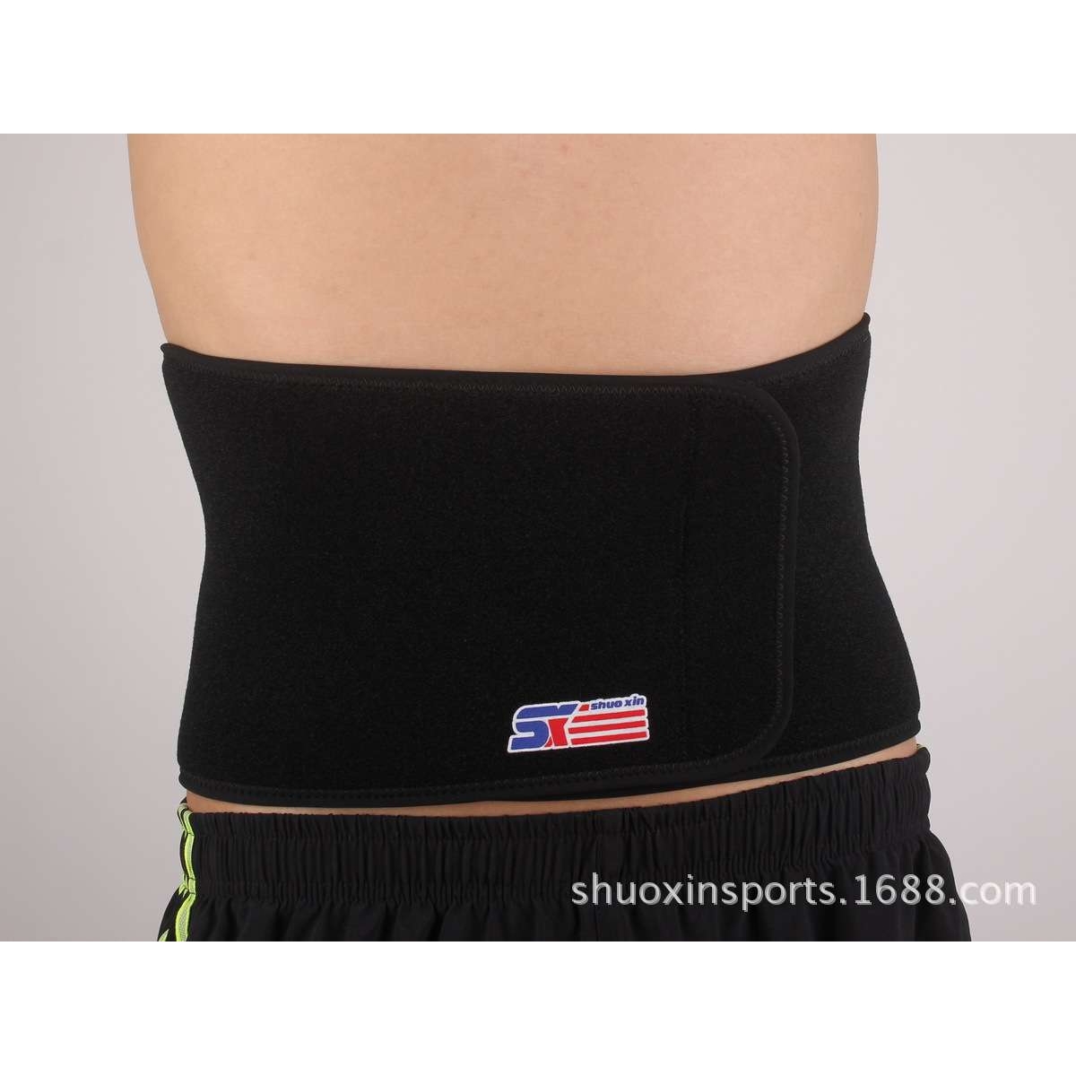硕鑫透气运动护腰/健身美体/保健按摩/运动护具SX631 黑色 一只装