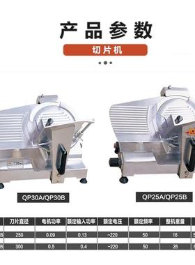 恒联切片肉片机SOQ商用多功能动电Q25A切肉P刨肉切机肥牛羊肉卷切