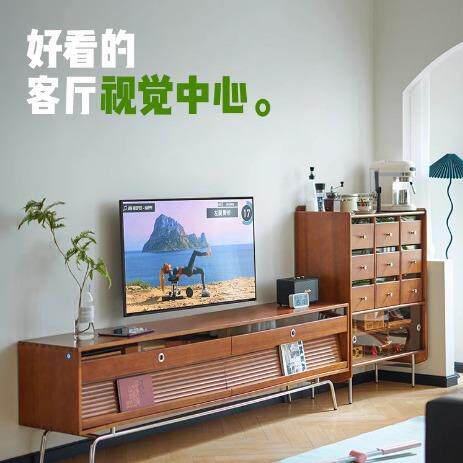 储北欧实试听柜家0628-2客木厅复古电视柜收纳物落地柜用卧室电视