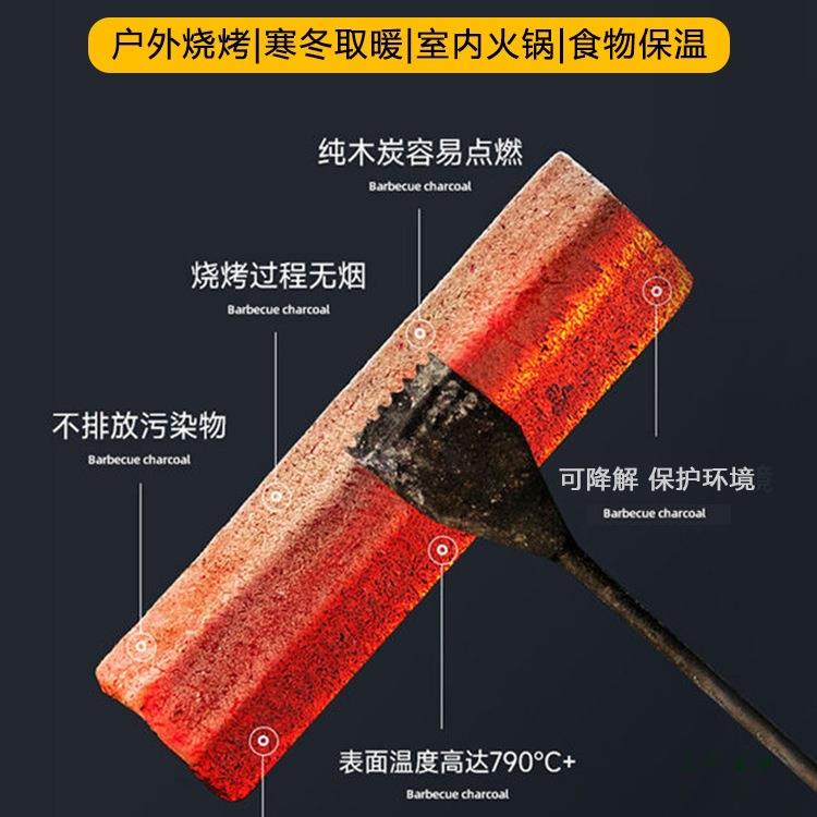 烧烤F97HT889碳炭家用内速燃果烤木机制竹炭块钢碳室无烟碳火取暖