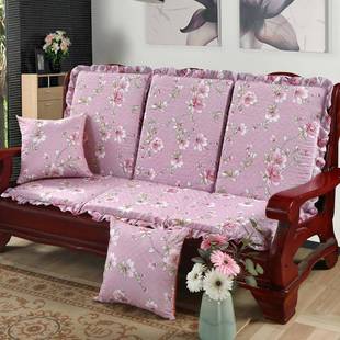 实沙沙发带靠背加厚海绵木中式 红木发坐垫联邦椅垫木质沙OIU垫发