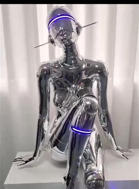 品钢铁侠件酒店板房装饰现代轻奢落摆地1002雕样塑商场客厅大型摆