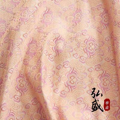 宋锦服装织料真提花交新中式布丝料KPZ面祥云
