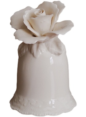 出口欧洲复古宫殿风陶瓷餐桌铃铛B摆件 浮雕花卉鸟造型家居装饰品