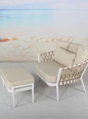 户外沙织发带靠背闲椅简休约CF1945C舒适阳台午睡椅躺靠背懒人沙