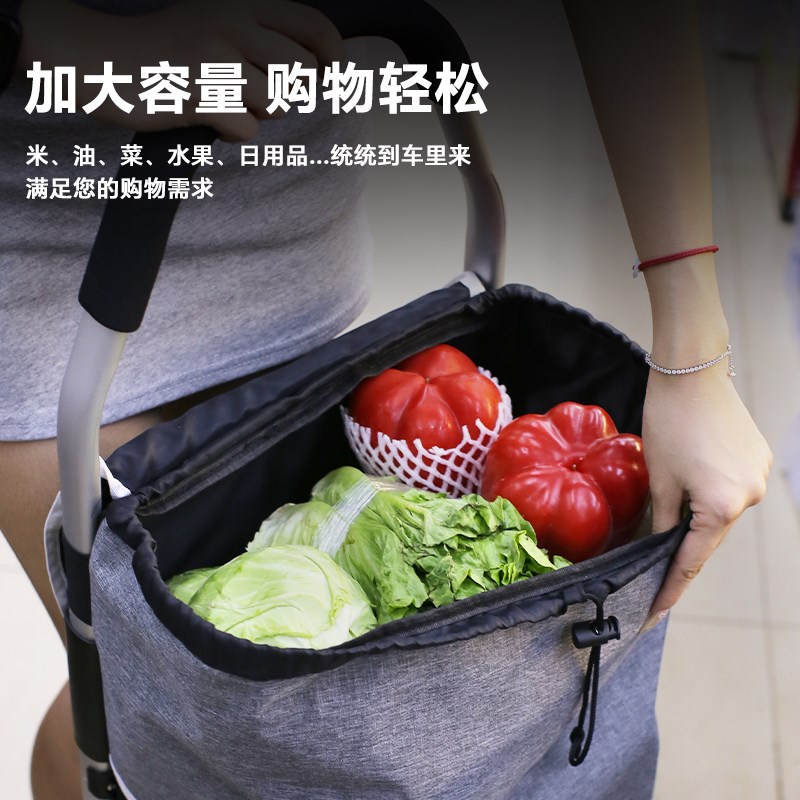 匠者买菜小拉车h折叠便携购物车铝合金爬楼神器手拉车轻便拉杆拖