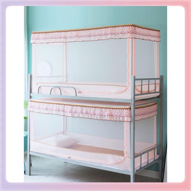 3YK开蚊帐生宿舍上下学铺F76M698M三门拉链带支架男女寝室m0.9米1