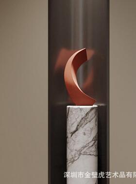 现属代金雕塑板样BH-J139房售楼部酒店写字楼会所台面件艺术品多