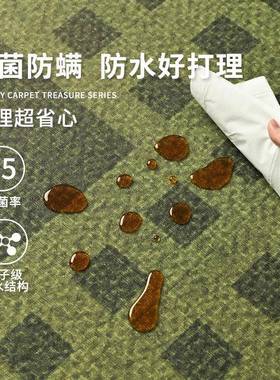 客厅毯耐脏易理新高级感地绿色复古法式卧室床边毯款大qr13625面