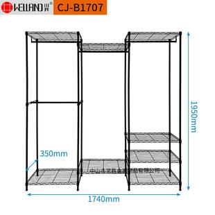 易全钢架衣橱家282用卧室简组装 组衣柜出租房加结实耐合用钢管加