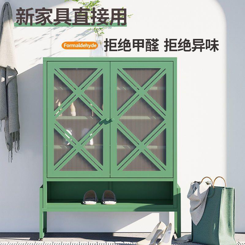 钢鞋2柜家用门口玄关多OCR层鞋架制205新款铁艺大容量金属开门鞋