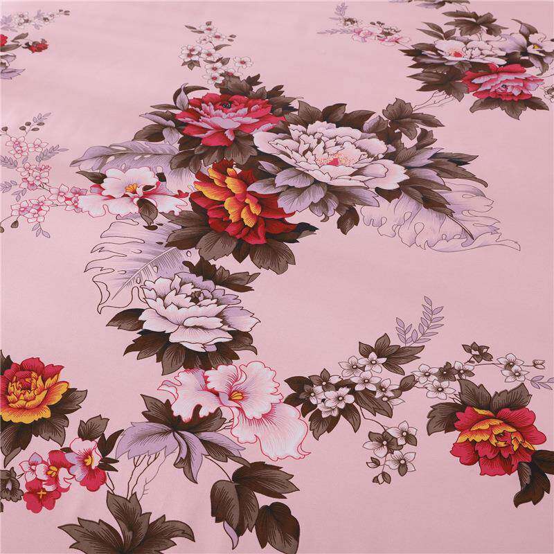 纯棉老式20241016国民床单单件秋冬季全古棉花边圆牡丹花双人复怀