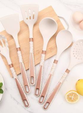 货厨日硅胶厨具锅铲带收纳架用餐现厨耐高温不粘DS-C2935锅厨房具