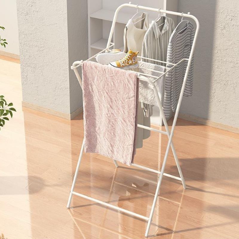 折叠衣晾架台落地家用宿舍卧室晒衣架子简易衣服架子阳飘窗BFJ用