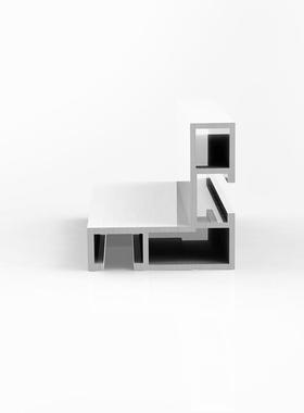 深圳厂家生产销售4040异形铝UDC合开金型材双槽放式L型型材铝异形