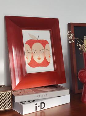 BC-439红色简约景超实烤漆前装饰画木客厅沙发背墙卧室高级餐柜书