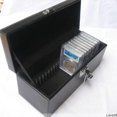 鉴定盒箱集藏盒币贮藏每盒可放0枚评2级皮箱源NZF头厂一手优惠价