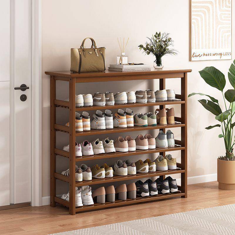 楠竹鞋架多纳层CKC鞋柜置物架换鞋凳家用客济厅门口简鞋易收经型