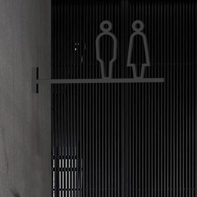 洗手间标识牌酒店民宿卫生间高档指u示牌侧装侧挂WC厕所标志牌创