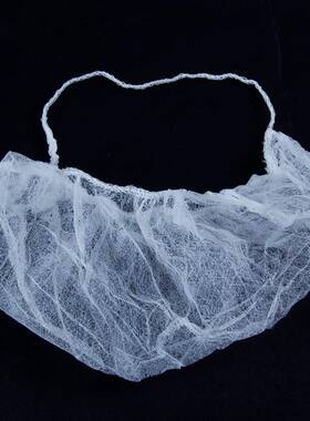 厂家现布货一次性g无纺1胡须套0防落白色一次须面部透气防护套