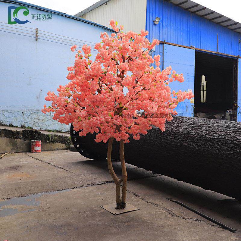 仿真樱花树桃花树许愿树百搭花树小型樱花树人造假花树门店摆件