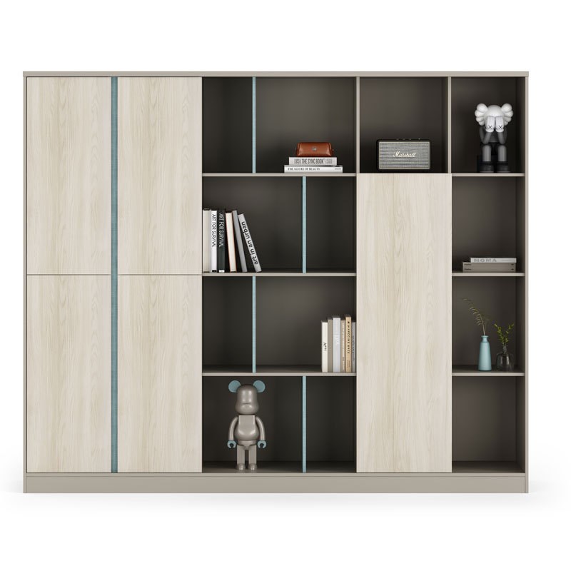 现代简约办公桌椅组合职员办公桌屏风四人位带密码锁工位电脑桌